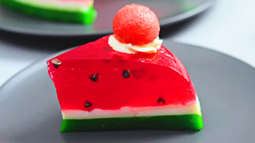 Watermelon Jello Cake